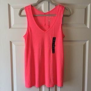 NWT Gap Linen Blend Sleeveless Tank Pink Small
